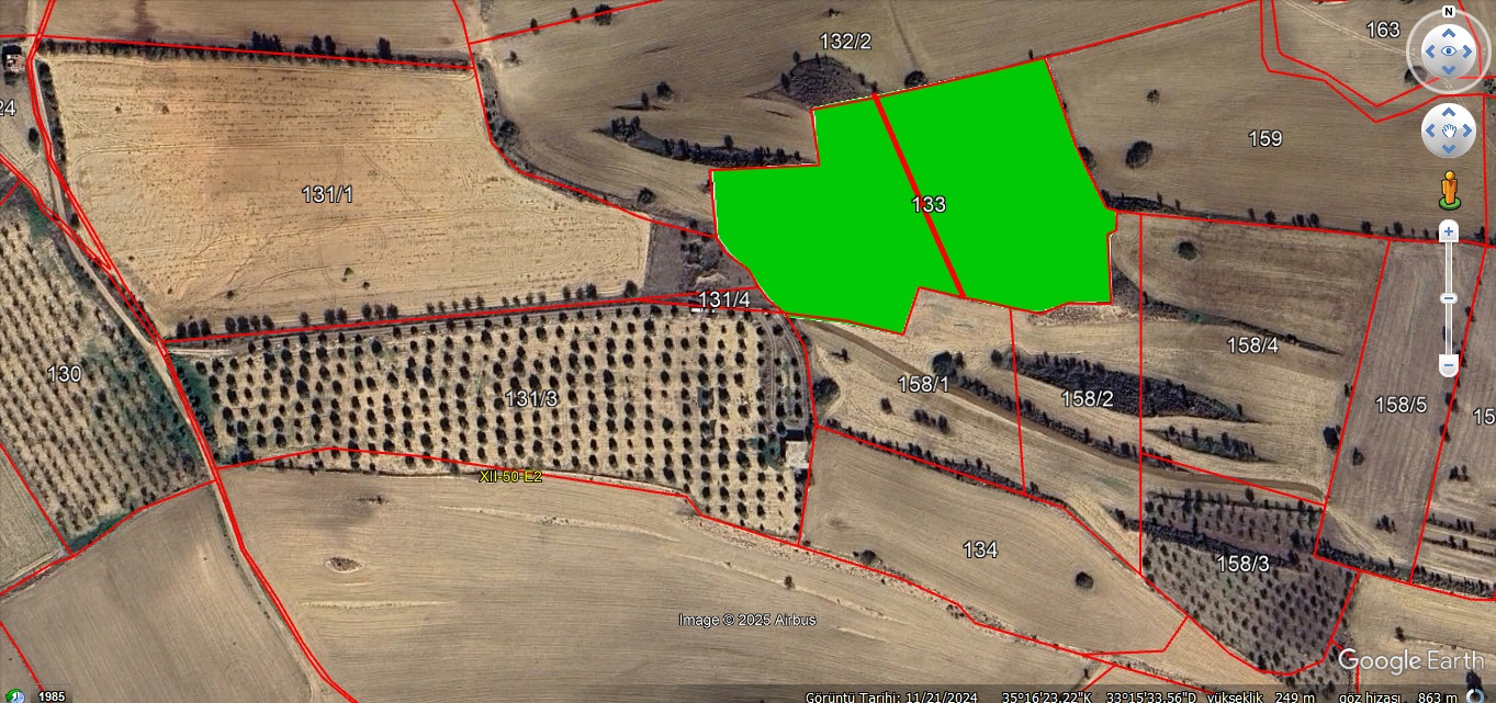 3500 m2 Anayol Kenarı Satılık Arazi