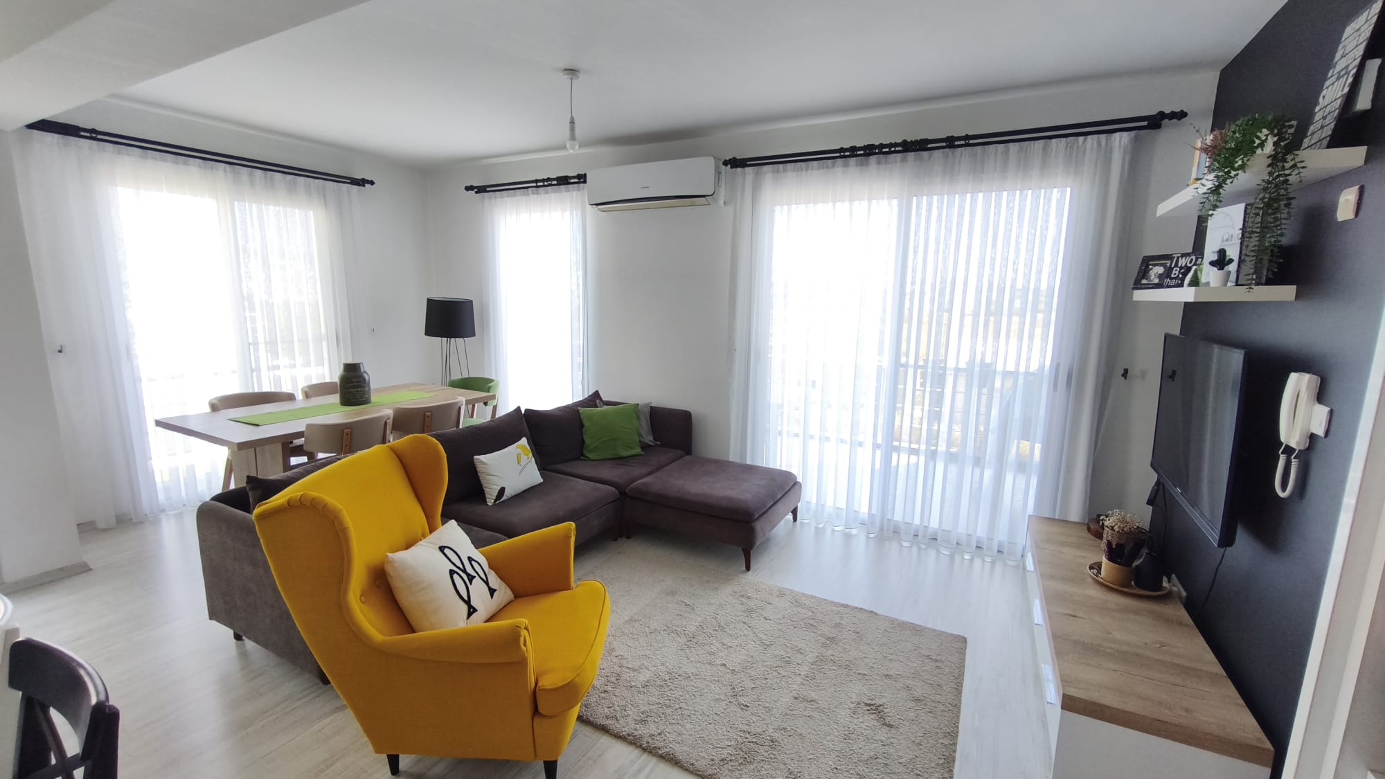 Gönyeli’de Türk Koçanlı Modern 3+1 | 135 m², Full Eşyalı, Masrafsız Satılık Daire