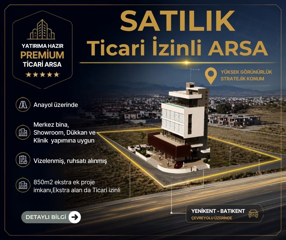 Yatırıma Hazır, PREMIUM, Ticari SATILIK ARSA...