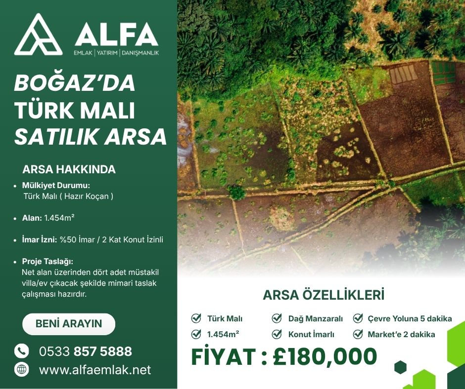 Yüksek Prim ve Proje Geliştirme Potansiyelli: Satılık Türk Malı Arsa 💎