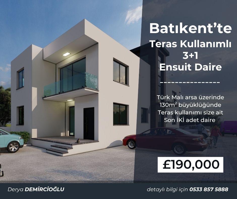Lefkoşa'da, Batıkent Bölgesinde, Satılık Lüks 3+1 Daireler